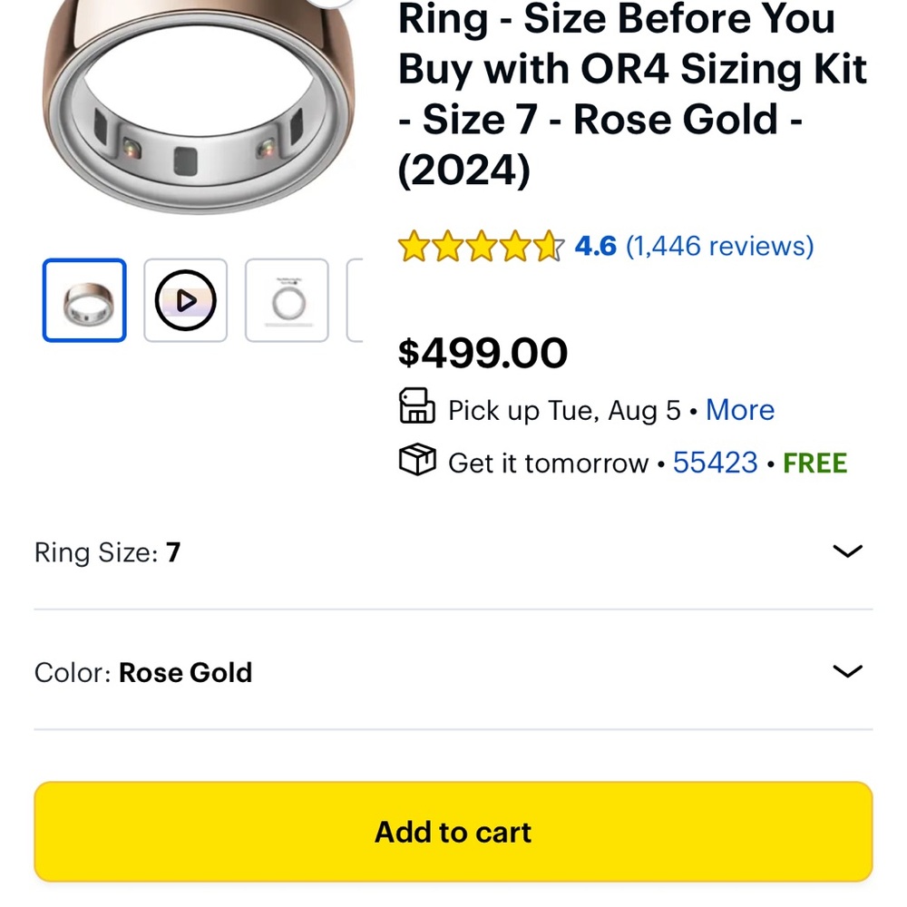 Rose Gold Ring - Size 7
